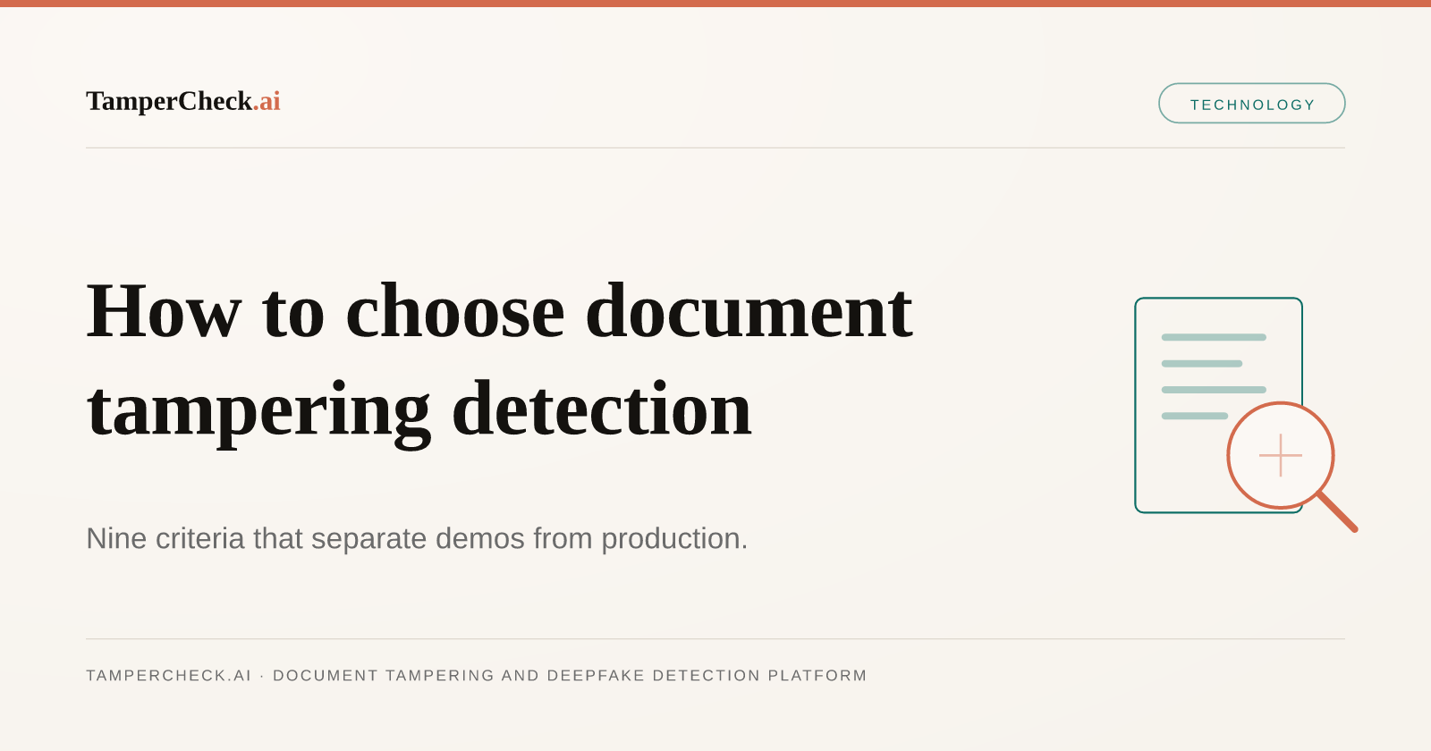 Document Tampering Detection Software: How to Choose One in 2026. TamperCheck.ai blog cover
